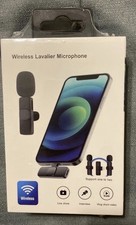 Wireless Clip-On Lavalier Microphone Kit, Plug & Play, Black, iPhone/Type-C picture