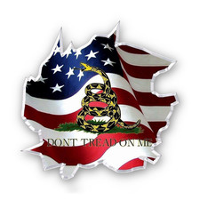 Don't Tread on Me Sticker, American Flag Decal for Laptops & Indoor Use 1.5-6