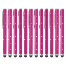 12 Pcs Bling Crystal Stylus Pens for Touch Screens, Rose Red picture