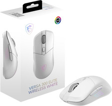 Msi Versa 300 Elite Wireless White Gaming Mouse - 26000 DPI Optical Sensor, 1000 picture