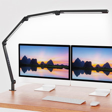 Bright LED Desk Lamp with Clamp,Eye Caring Architect Led Desk Lights with Adjust picture