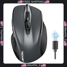Wireless Mouse Bluetooth 5.0/2.4G Rechargeable Silent 6-DPI Grey picture