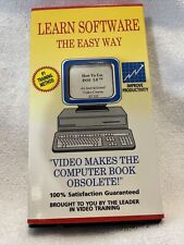 Learn Software the Easy Way DOS 5.0 original computer training VHS Rare copy VTG picture