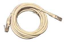 Ethernet Network Cable RJ45 Male to Male White 7 ft picture