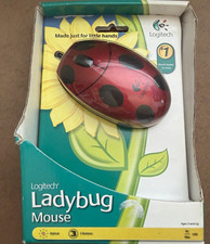 Logitech Ladybug Mouse Red/Black Optical USB Wired 3-Button Scroll Wheel picture