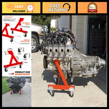 Mobile Engine Cradle Stand for V8 & LS Engines - Steel Rolling Cart w/Wheels & T picture
