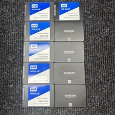 LOT OF 10 500GB Internal SSD SATA 2.5” Inch 91%+ Good Health TESTED Mixed*READ* picture