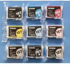 Epson 157 Ink Set New Genuine T1571 T1572 T1573 T1574 T1575 T1576 T1577 T1578  picture