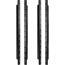 Pro Audio 4-Pack 12U Rack Rails - Black Finish with Installation Screws Included picture