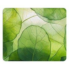 Green Leaf Pattern Mouse Pad | Botanical Desk Accessory picture