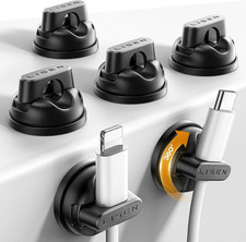Cord Organizer Clips Magnetic Rotating Cable Holders for Nightstand Desk 6 Pack picture