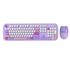 SaharaCase Wireless Ergonomic Keyboard and Laser Mouse Combo, Purple (KB12) picture