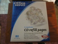Office Depot three ring binder CD refill pages item 283–160 New Unopened picture