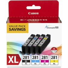 Canon CLI-281 XL 4-Color Ink Tank Value Pack - Canon USA Authorized Dealer picture