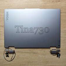 New Screen Hinge + Lcd Back Cover For Lenovo Yoga 7 16ARP8 7-16IRL8 Arctic Grey picture