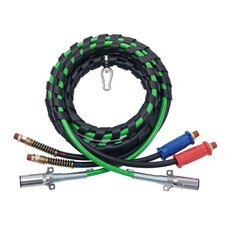 15FT Semi Truck Air Lines Kit with 2PCS Glad Hands, 3-in-1 Air Hoses & 7 Way ABS picture