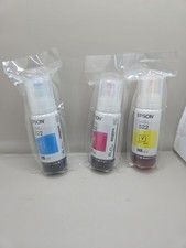 Epson 522 EcoTank Ink Bottles – 3 Color Set ( Cyan, Magenta, Yellow) Sealed New. picture