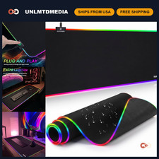 Extended RGB Gaming Mouse Pad 31.5x11.8 in LED Desk Mat - Black, Large Surface picture