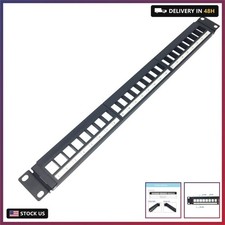 1U Hinged 24 Port Blank Keystone Patch Panel for 19
