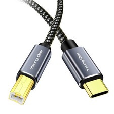 Yeung Qee USB C Printer Cable 6 ft, Type C to 2.0 B 6 Black picture
