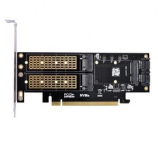 CY  PCI Express PCI-E 3.0 Dual SATA to NGFF M-Key B/M-key SSD Card Adapter picture