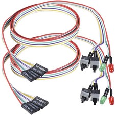 2 Pack 2-Pin PC Power Switch Cable 27-inch Desktop On Off Reset Push Button ATX picture