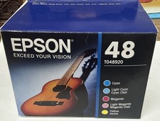 Epson 48 T048920 Color Printer Ink Cartridge 5-Pack Exp 4/2017 picture
