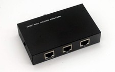 RJ45 AB 2 Way Switch Box Push Button Manual Network Black picture