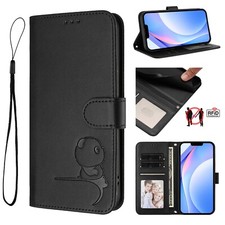 Leather Panda Cat Wallet Cover Case For Honor 600 400 200 X7D X8 Magic 8 X7A X6C picture