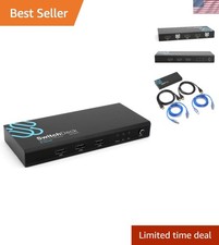 High-Performance 4K HDMI KVM Switch with Cables - Versatile for PC and Console picture