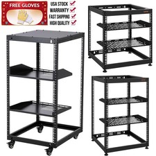 Open Frame Network Server Rack Wall-Mount/Freestanding, Adjustable Height 10-20U picture