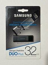 New Samsung DUO Plus 32GB USB 3.1 USB-C Flash Drive Gray MUF-32DB/AM picture