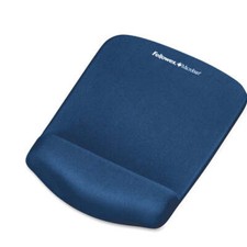 Fellowes Plushtouch Mouse Pad/Wrist Support Lycra Blue Soft Breathable Non Skid picture
