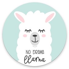 Mouse Pad, Cute Llama,No Drama Llama Mouse Pad, Round Cute Gaming Cloth Mouse... picture