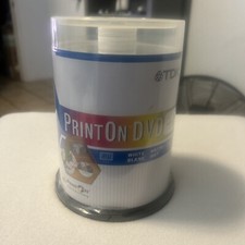 TDK 8X DVD +R 90 PrintOn One Sided Printable Print On Disc Spindle New Opened picture