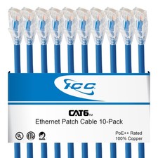 CAT6 Ethernet Patch Cord with Clear Boot Strain Relief, RJ45, Stranded, 550 M... picture