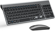 Wireless Keyboard and Mouse Ultra Slim Combo,  2.4G Silent Compact USB picture