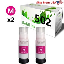 2PACK T502 502 Magenta Refill Ink Bottle Work With ST-3000 Printer picture