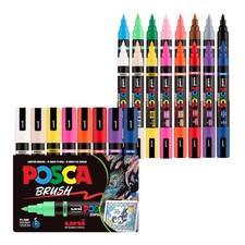 POSCA PC-5BR Water Based Acrylic Paint Markers Brush Tip 1 Count picture