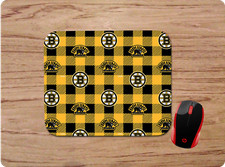 BOSTON BRUINS PATTERN CUSTOM NEOPRENE DESK MAT MOUSEPAD HOME SCHOOL OFFICE GIFT picture