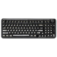YUNZII X98 White Transparent Mechanical Gaming Keyboard RGB QMK/VIA Knob picture