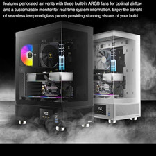 GAMDIAS ATLAS E1 ATX Mid Tower PC Case Black Tempered Glass RGB Lighting picture