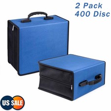 2PCS CD/DVD Storage Binder Wallet, Disc Sleeves Carrying Case Box 400 Disc picture