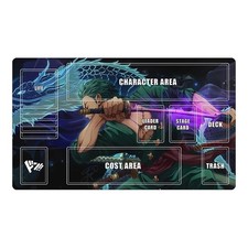 Cool！One Piece Playmat With Zones OPCG TCG Card Game Zoro PlayMat 2mm 60X35cm picture