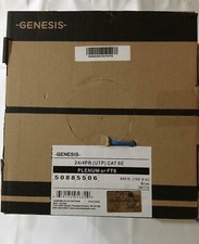NEW GENESIS 24/4PR CAT 5E Bulk Solid Wire UTP PLENUM BLUE 500ft/ 50885506 picture