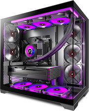 KEDIERS PC CASE ATX 5 Fans Pre-Installed, Type-C Mid Tower Computer Case with Fu picture