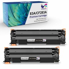 2 Black 83A CF283A Toner Cartridge For HP LaserJet Pro M201dw M225dw M127fw MFP picture