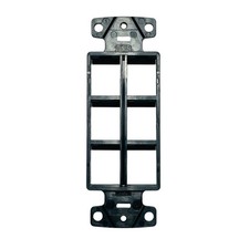Qty 1 Hubbell NS616BK Black 6-port Keystone Decorator Frame ~NEW~ picture