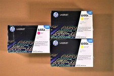 3 HP 644A MYY Print Cartridges Q6462A, Q6463A For LaserJet 4730 mfp, CM4730 mfp  picture