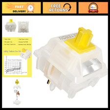 Pre-Lubed Gateron Milky Yellow Pro V3 Keyboard Switches - 5 Pin Linear (108PCS) picture